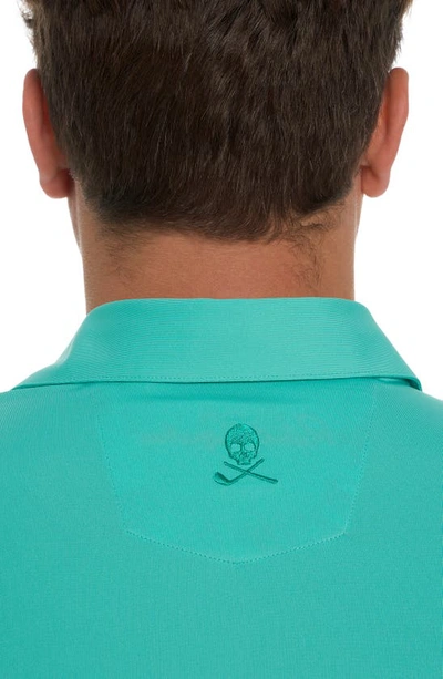 Shop Robert Graham Axelsen Solid Short Sleeve Performance Golf Polo In Jade