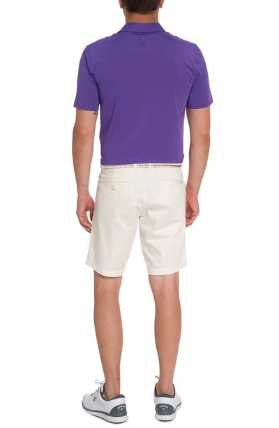 Shop Robert Graham Axelsen Solid Short Sleeve Performance Golf Polo In Purple