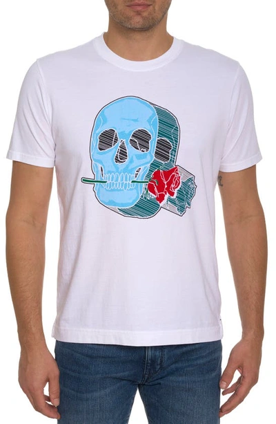 Shop Robert Graham Roseland Cotton Graphic T-shirt In White