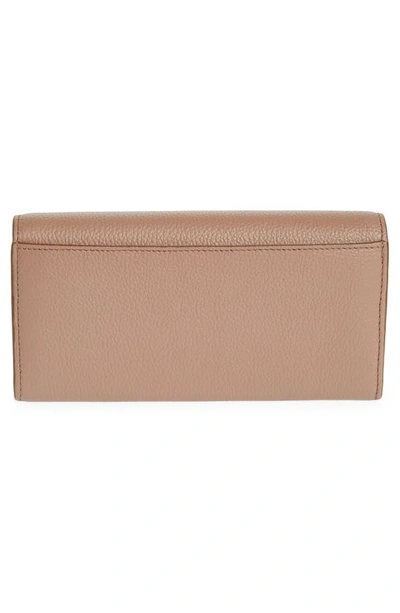 Shop Chloé Marcie Leather Long Wallet In Woodrose 527