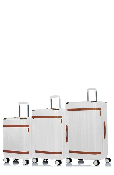 Shop Champs Vintage Air 3-piece Luggage Set In Ivory