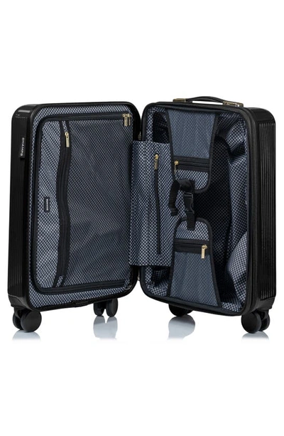 Shop Champs Luxe 3-piece Hardshell Luggage Set In Black