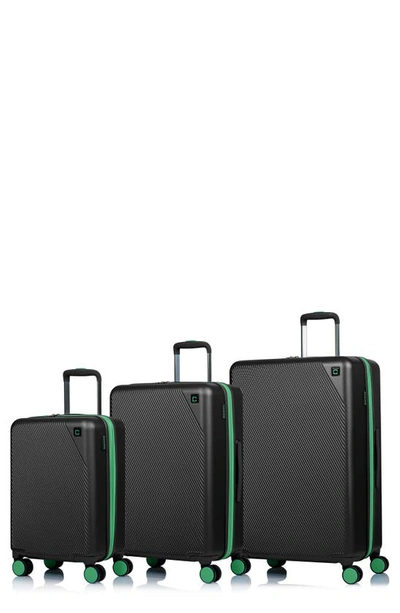 Shop Champs Fresh 3-piece Hardshell Luggage Set In Black