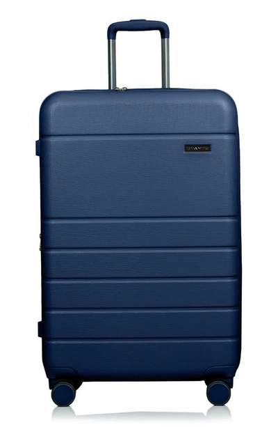 Shop Champs Spinner Suitcase 3-piece Luggage Set In Navy