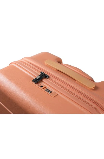 Shop Champs Spinner Suitcase 3-piece Luggage Set In Coral