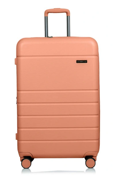 Shop Champs Spinner Suitcase 3-piece Luggage Set In Coral