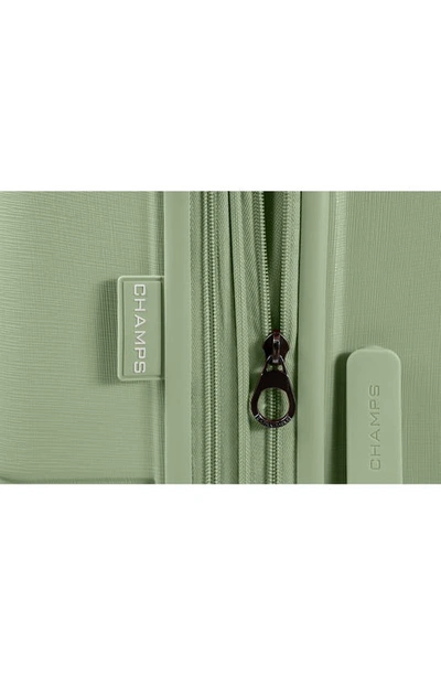 Champs Spinner Suitcase 3-piece Luggage Set In Green