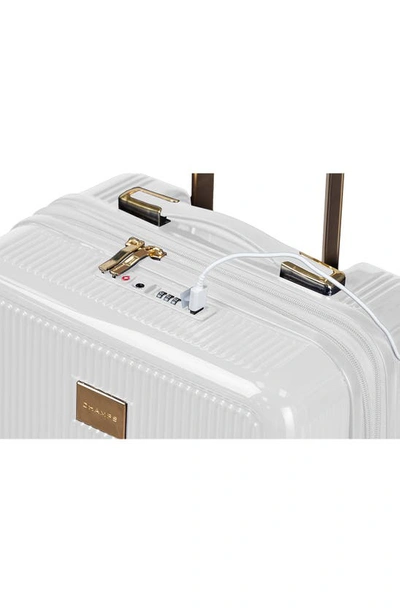 Shop Champs Luxe 3-piece Hardshell Luggage Set In White