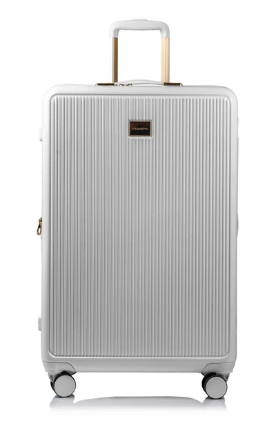 Shop Champs Luxe 3-piece Hardshell Luggage Set In White