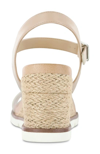 Shop Mia Amore Bradi Espadrille Wedge Sandal In Beige/ Clear