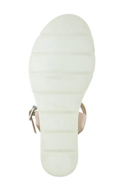 Shop Mia Amore Bradi Espadrille Wedge Sandal In Beige/ Clear