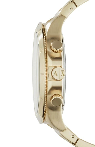 Shop Ax Armani Exchange Chronograph Bracelet Watch In Gold/ Gold