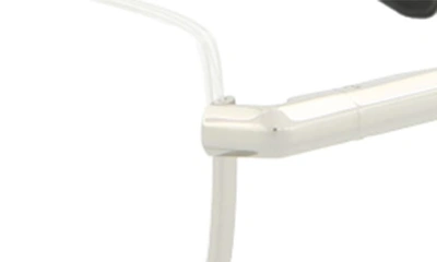 Brioni Novelty 56mm Rectangular Optical Glasses In Silver Transparent