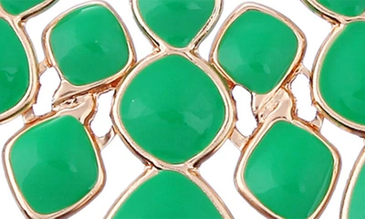 Eye Candy Los Angeles Honeycomb Collar Necklace In Green