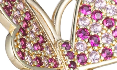 Eye Candy Los Angeles Mia Cz Butterfly Hoop Earrings In Gold