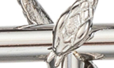 Eye Candy Los Angeles Premium Collection Snake Cross Pendant Necklace In Silver