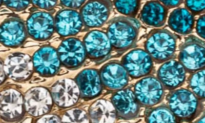 Eye Candy Los Angeles Angel Wing Crystal Drop Earrings In Blue