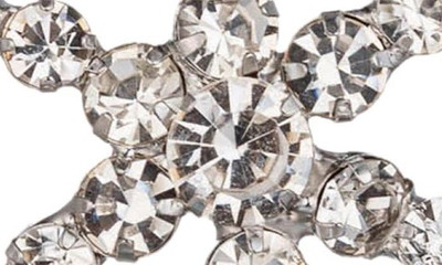 Eye Candy Los Angeles North Star Crystal Statement Drop Earrings In Silver