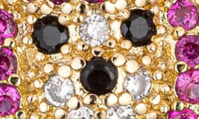 Eye Candy Los Angeles Poodle Cz Stud Earrings In Gold