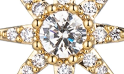 Eye Candy Los Angeles Moon & Star Cz Linear Drop Earrings In Gold