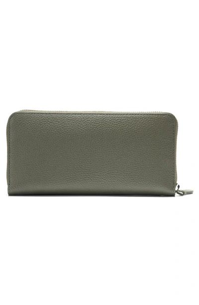 Shop Cole Haan Town Contintental Leather Wallet In Tea Leaf/ Oil Green/ Egret Co