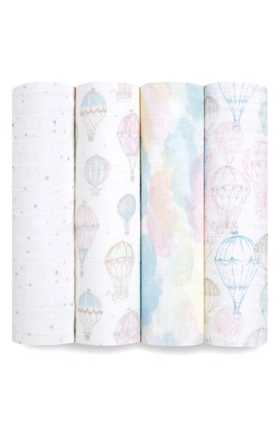 Shop Aden + Anais 4-pack Classic Swaddling Cloths In Above The Clouds Pink