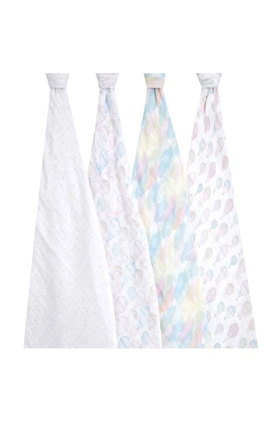 Shop Aden + Anais 4-pack Classic Swaddling Cloths In Above The Clouds Pink