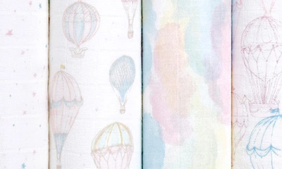 Shop Aden + Anais 4-pack Classic Swaddling Cloths In Above The Clouds Pink