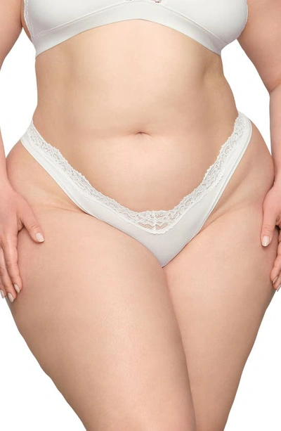 Shop Skims Fits Everybody Lace Thong In Marble