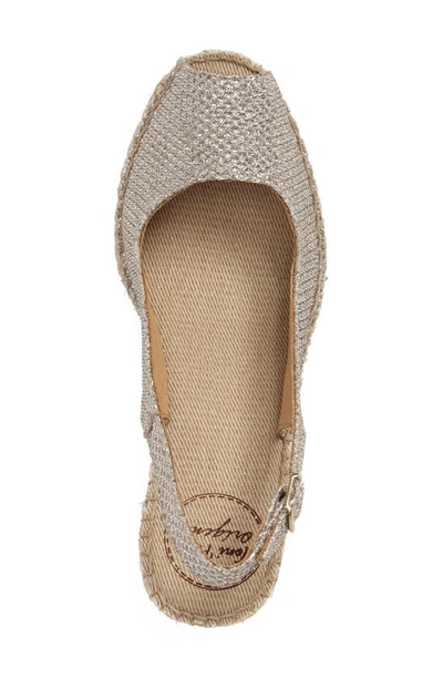 Toni Pons Calafell Slingback Wedge Espadrille In Platinum Fabric