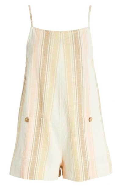 Rip Curl Classic Surf Stripe Romper In Straw