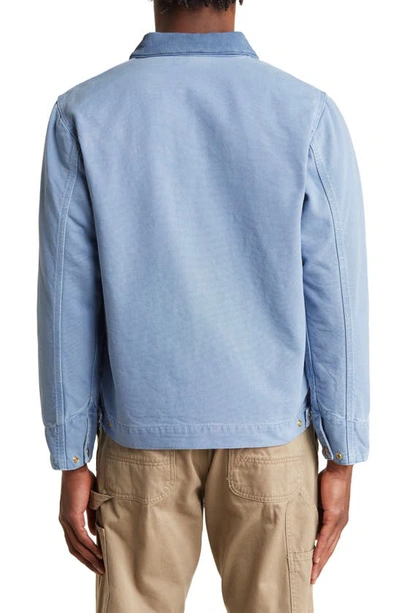 Shop Carhartt Detroit Organic Cotton Zip-up Jacket In Piscine / Piscine
