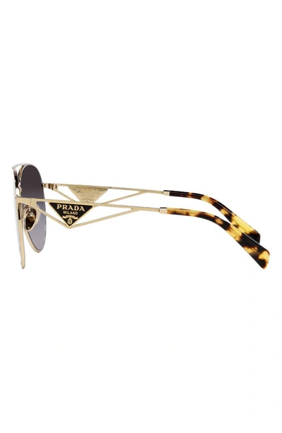 Prada 58mm Gradient Pilot Sunglasses In Grey Flash