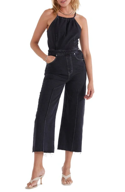 Shop Etica Cami Halter Jumpsuit In Black Pearl