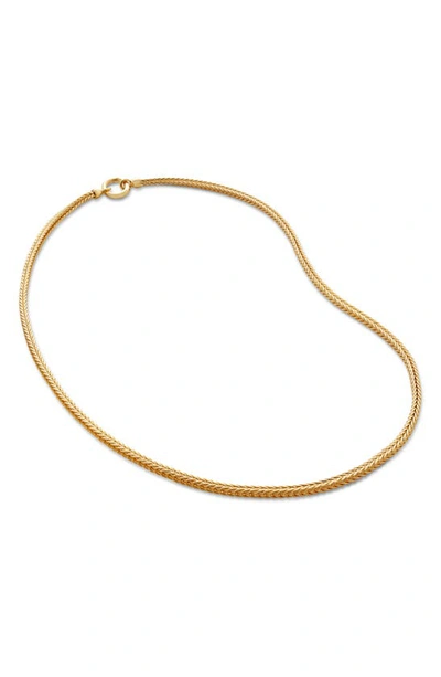 Shop Monica Vinader Juno Chain Necklace In 18ct Gold Vermeil/ Ss