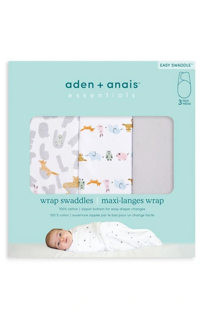 Shop Aden + Anais Aden & Anais Essentials Wrap Swaddle In Alphabet Animals Grey