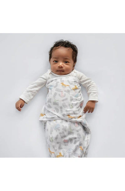 Shop Aden + Anais Aden & Anais Essentials Wrap Swaddle In Alphabet Animals Grey