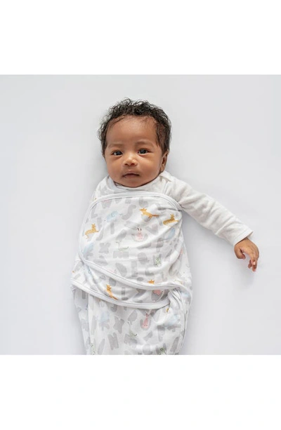 Shop Aden + Anais Aden & Anais Essentials Wrap Swaddle In Alphabet Animals Grey