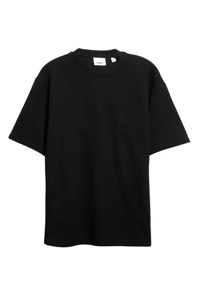 Shop Burberry Ekd Jacquard T-shirt In Black