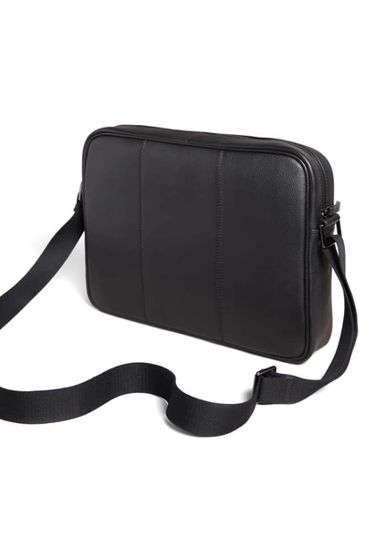 Shop Ted Baker Kianul Leather Messenger Bag In Black