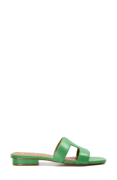 Dune London Loupe Slide Sandal In Green