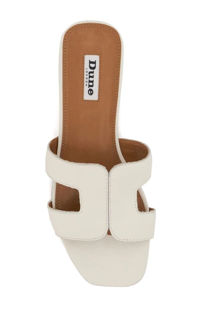 Dune London Loupe Slide Sandal In White