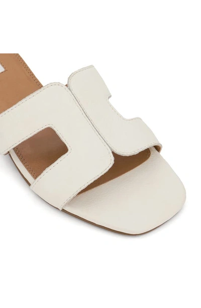 Dune London Loupe Slide Sandal In White
