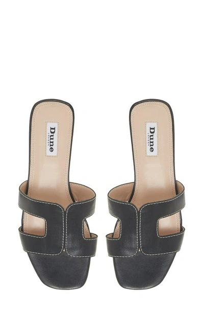 Dune London Loupe Slide Sandal In Black