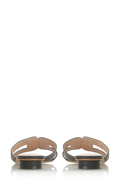Dune London Loupe Slide Sandal In Black