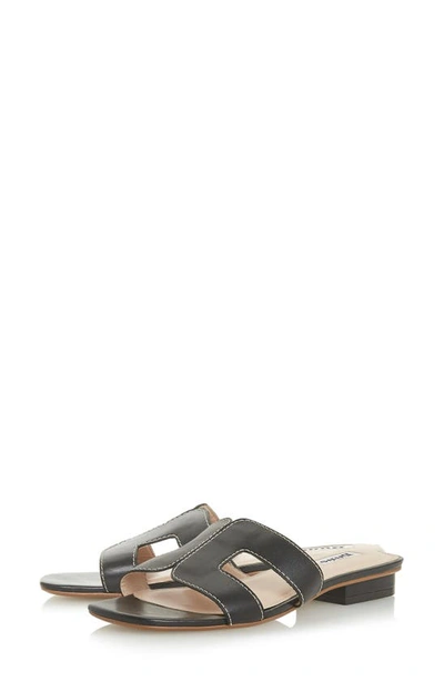 Dune London Loupe Slide Sandal In Black