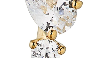 Shop Nadri Set Of 3 Cubic Zirconia Earrings In Gold