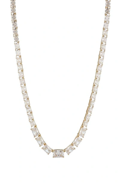 Shop Nadri Isle Cubic Zirconia Collar Necklace In Gold