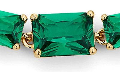 Shop Nadri Isle Cubic Zirconia Bracelet In Gold/emerald