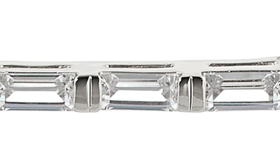 Nadri Cubic Zirconia Bar Pendant Necklace In Rhodium